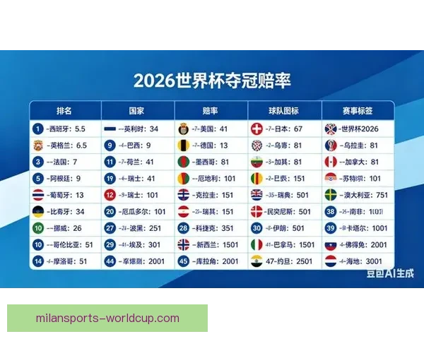 2026世界杯冠军热门预测及夺冠球队实力全面解析